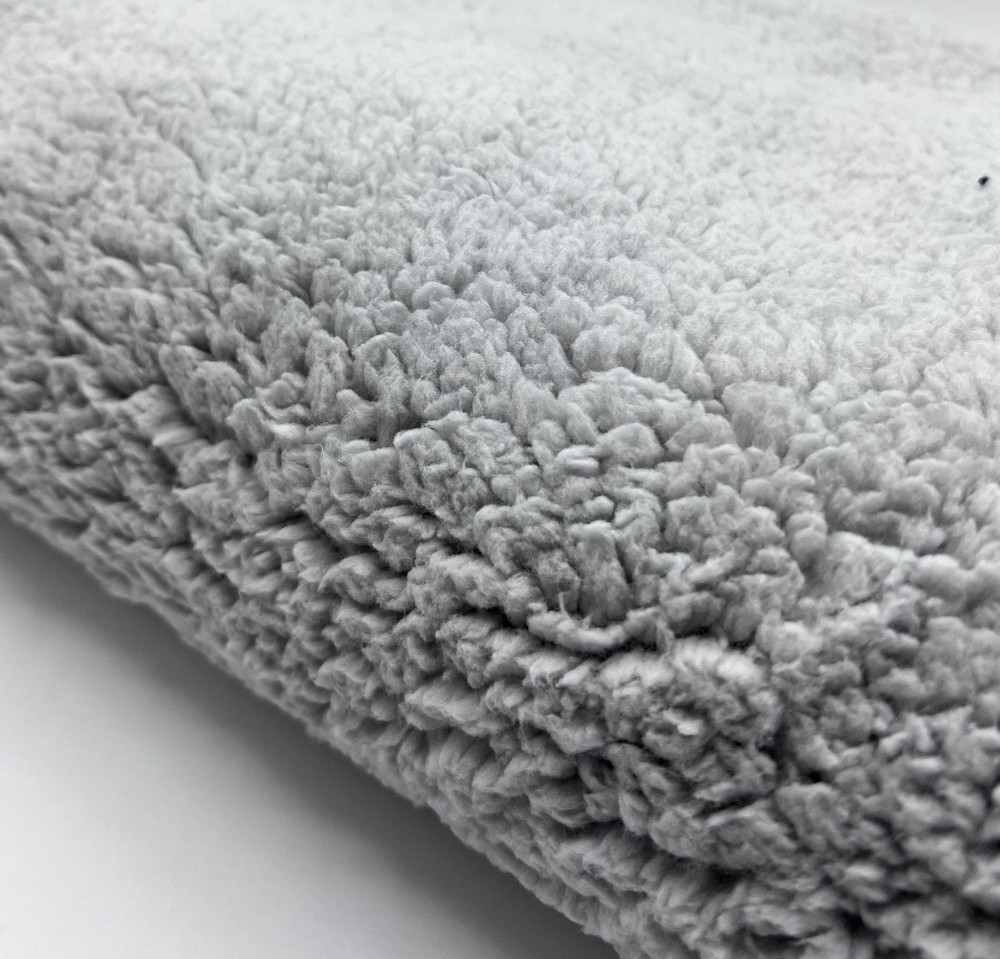 Light Grey Sherpa Fleece Fluffy Borg Faux Fur Fabric