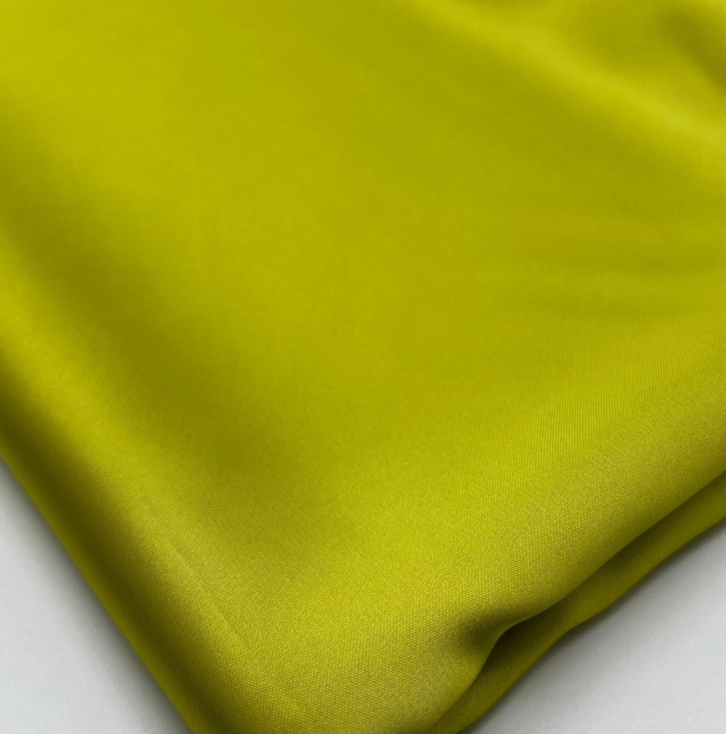 Lime Green Recycled Satin 160GSM Dress Craft Non Stretch Fabric