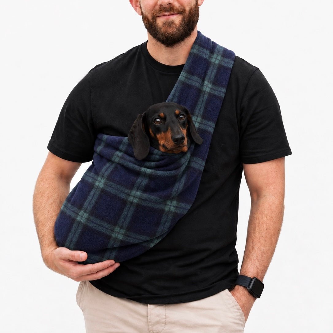 Patterned Polar Fleece Dog Sling - Standard, Petite and Long Strap Sizes