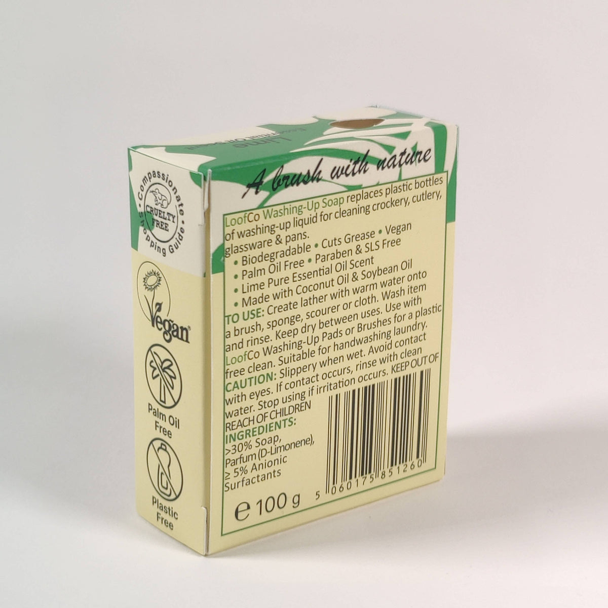 LoofCo Washing-Up Soap Bar 100g – Palm Oil Free Lime