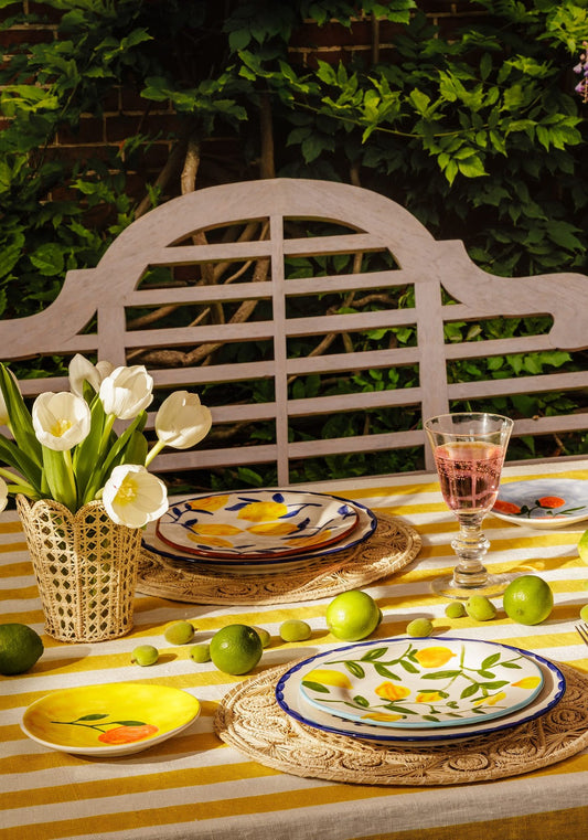 Peaches and Keen Plates After Matisse - Set of 4