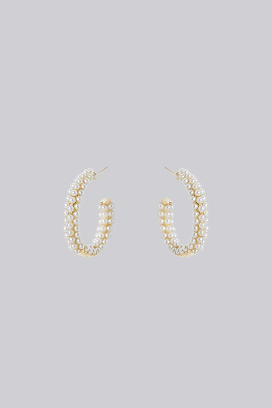 Louche Micah Pearl Hoop Earring