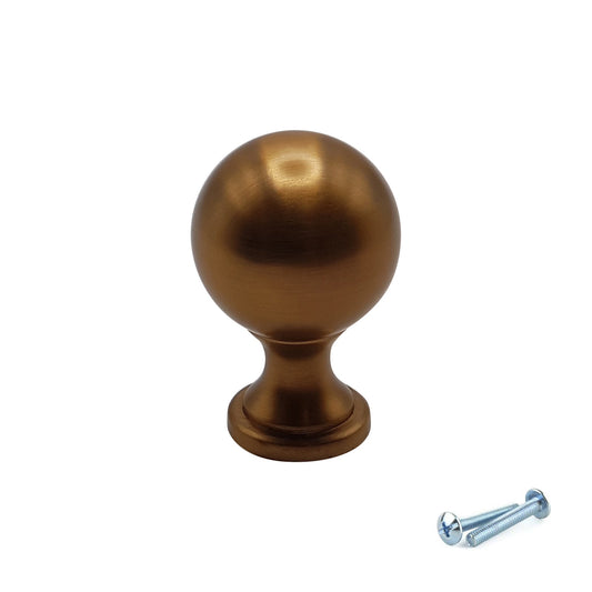 M4TEC Aged Brass Round Knob Handle – VG9 Series (25mm Cabinet, Drawer & Cupboard Knob)