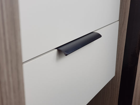 M4TEC Alva Anthracite Bar Pull Handle – Modern Aluminium Cabinet, Drawer & Cupboard Door Pull (VD3)
