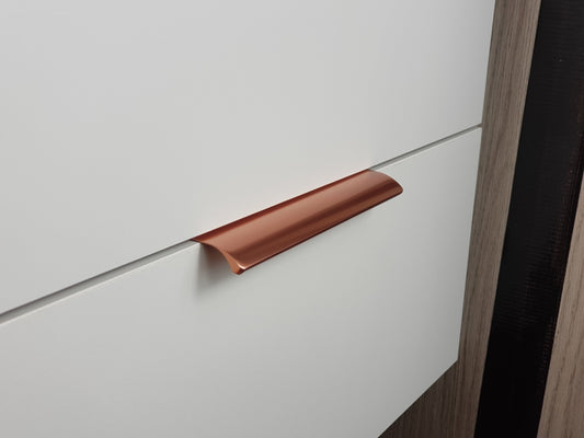 Rose Gold Aluminium Cabinet Handle – Modern Door, Drawer & Cupboard Bar Pull (Multiple Sizes)