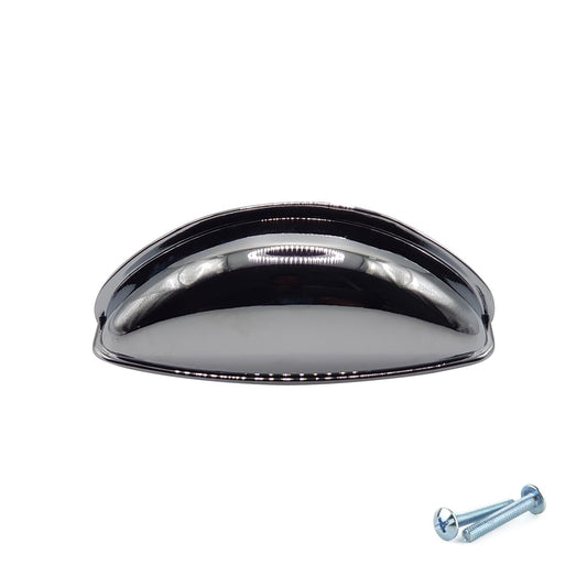 M4TEC Polished Chrome Cup Handle – 79mm Cabinet Drawer Pull, Zinc Cupboard Handle (VG3 Series)