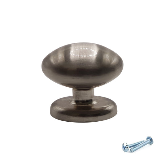 M4TEC Brushed Nickel Cabinet Knob – 34mm Furniture Drawer & Cupboard Door Handle (VF9 Series)