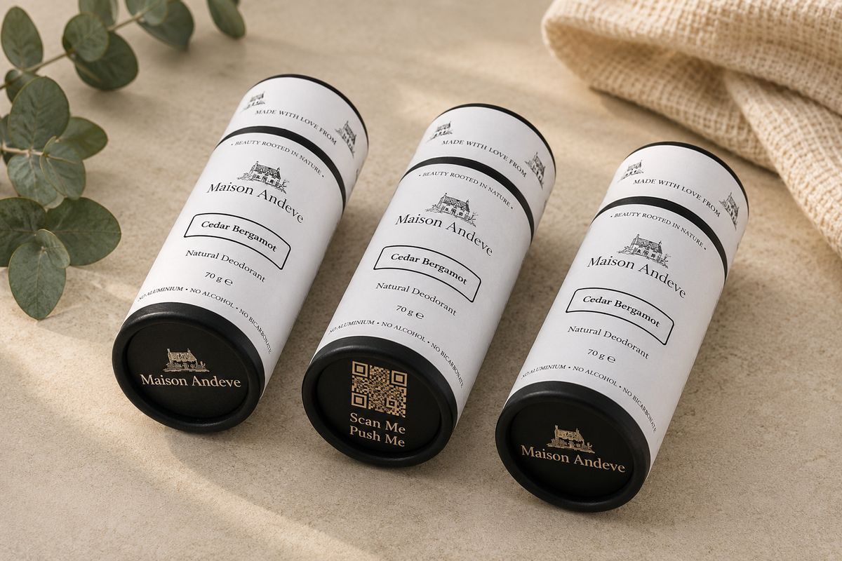 Natural Deodorant – Cedar & Bergamot | Aluminium, Bicarbonate & Alcohol Free | 70g