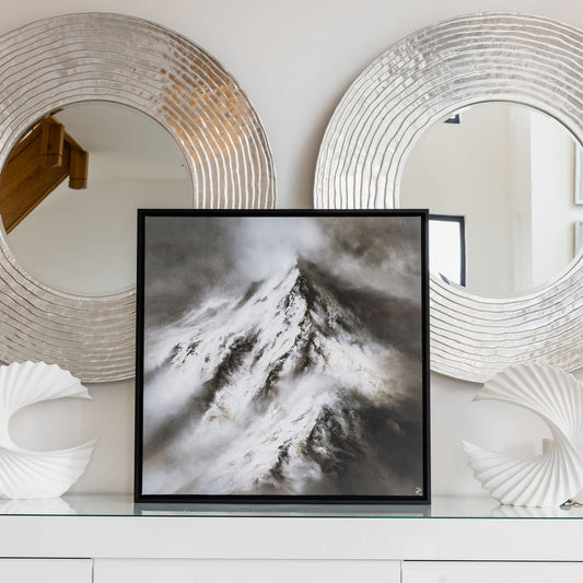 Greatest Heights Square Framed Printed Canvas