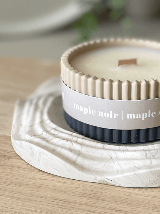 Maple Syrup Stoneware Soy Candle – Rustic Scandi Home Fragrance