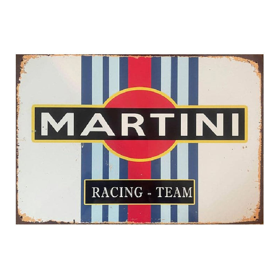 Martini Racing Team Metal Advertising Wall Sign
