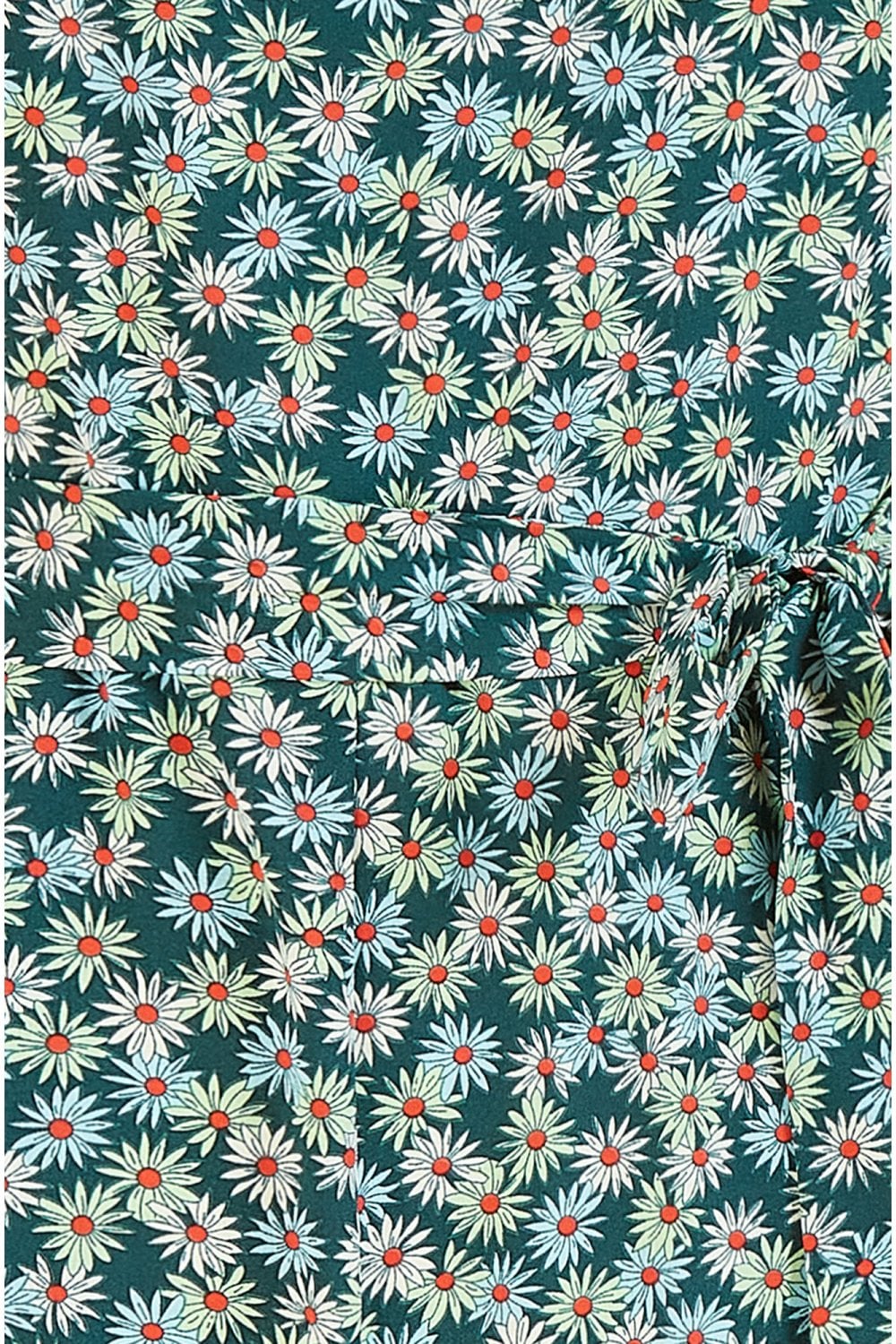 Mela Green Daisy Floral Print Culotte Jumpsuit