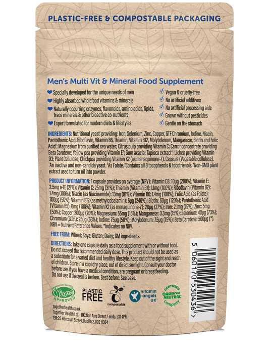 Men’s Multivitamin – Vegan – 30 Capsules
