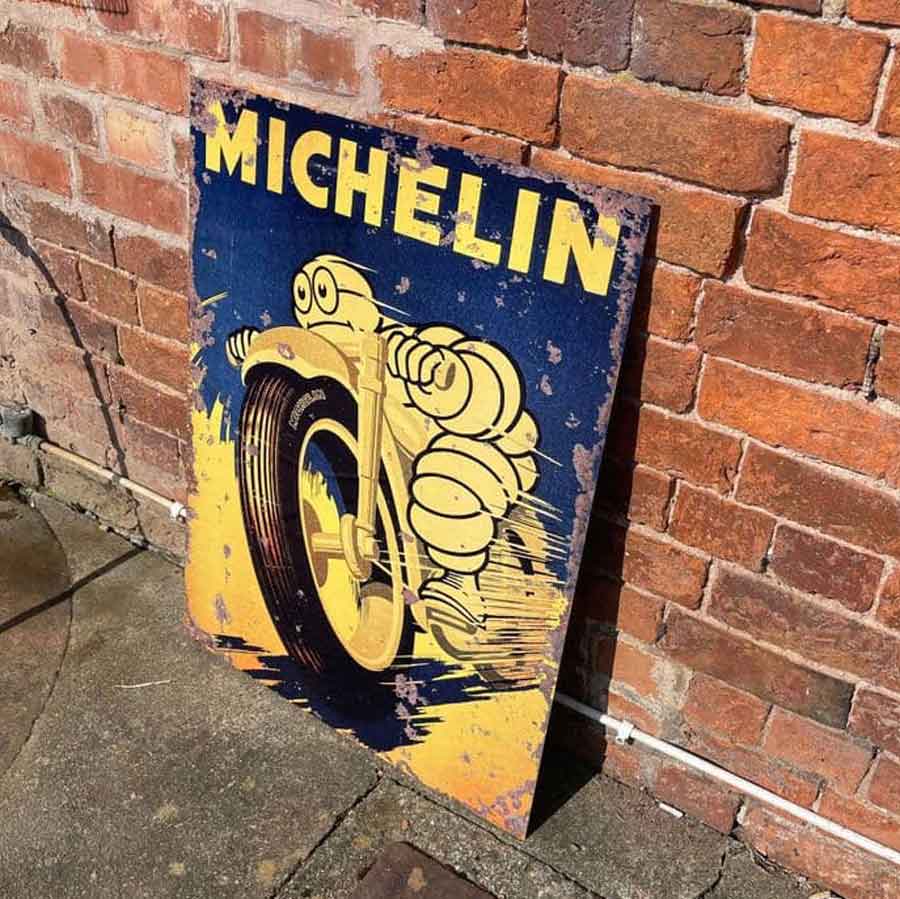 Michelin Motorcycle Tyres Metal Wall Sign