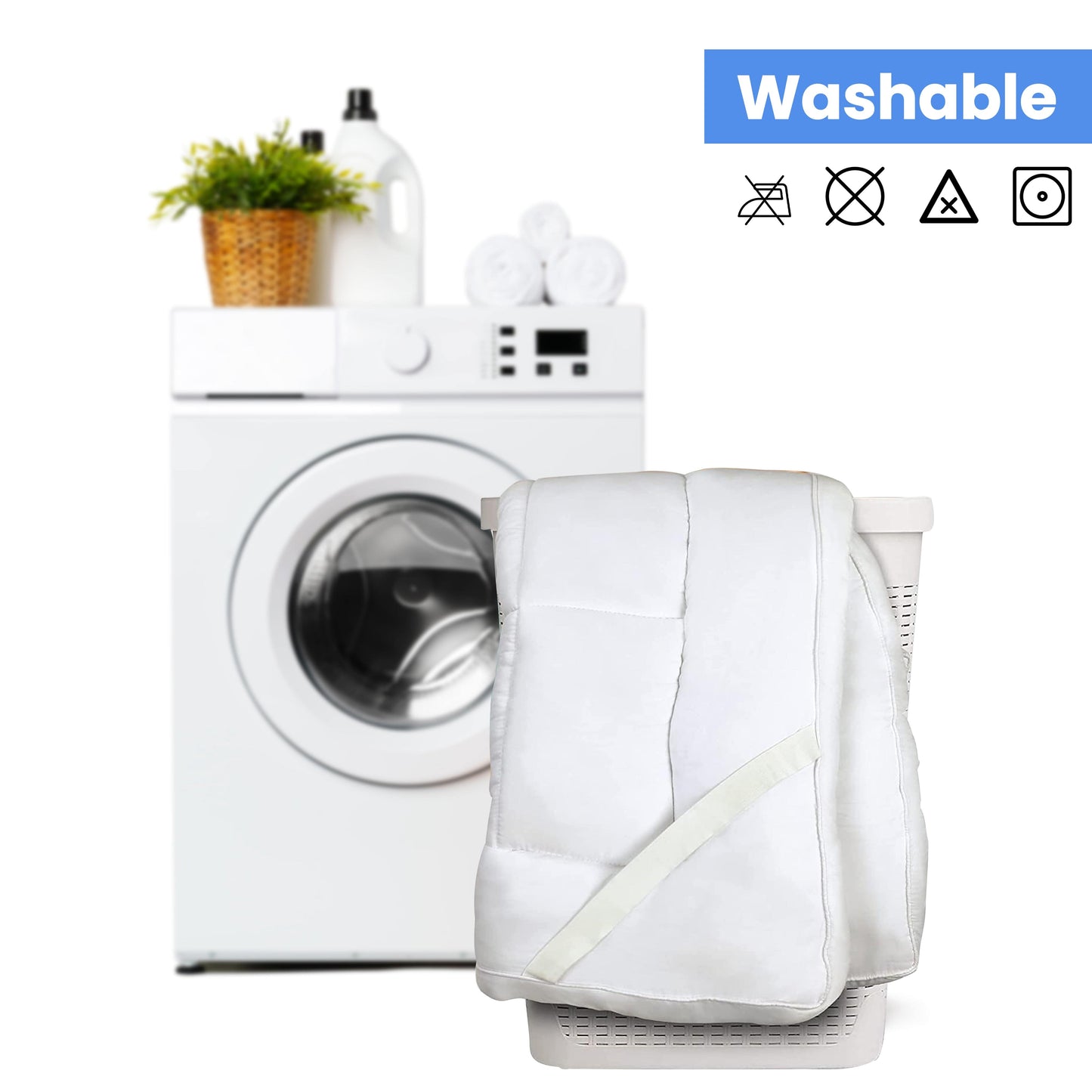 Microfibre Mattress Topper Heavy Fill Extra Deep Super Soft Anti-Allergy Bed Topper for Ultimate Comfort by OLIVIA ROCCO