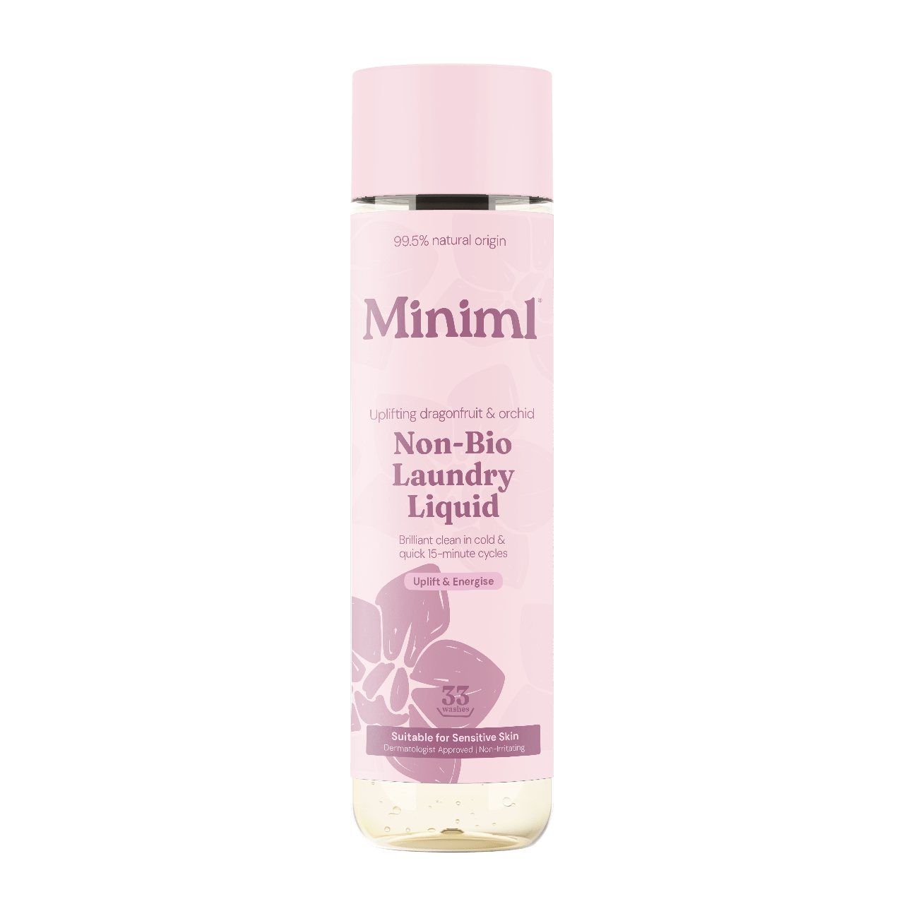 Miniml Non-Bio Laundry Liquid Pink Dragonfruit + Orchid 1L for Sensitive Skin