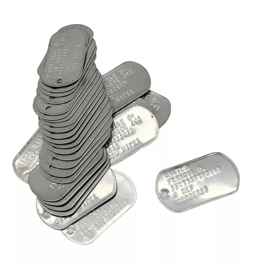 MISPRINTED Dog Tag. Single US SPEC DOG TAG ONLY UK SELLER