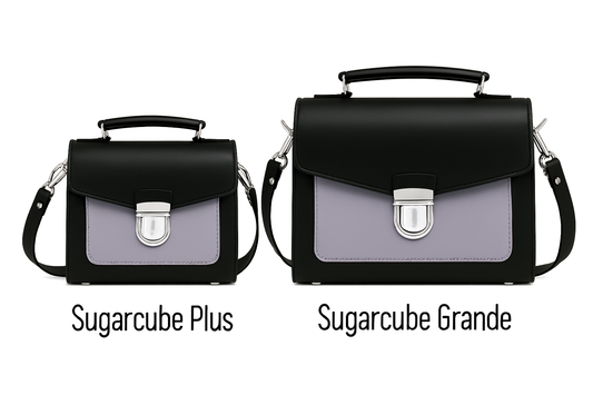 Handmade Leather Sugarcube Handbag - Mocha Mauve