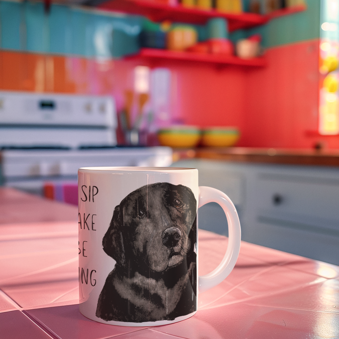 Labrador Mug – Powered by Caffeine & Crumbs