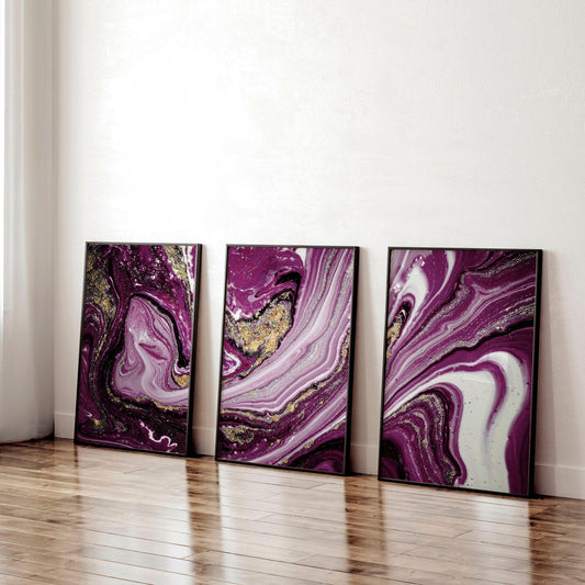 Modern art for walls | set of 3 wall art prints