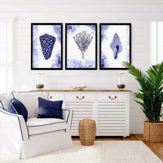 Pictures for living room walls | Set of 3 wall art prints