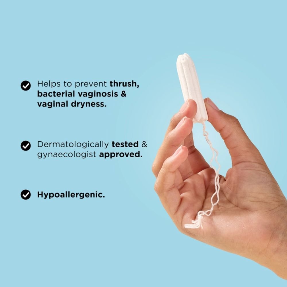 Mooncup Organic Cotton Non-Applicator Tampons Super Medium– 16 Pack Plastic-Free