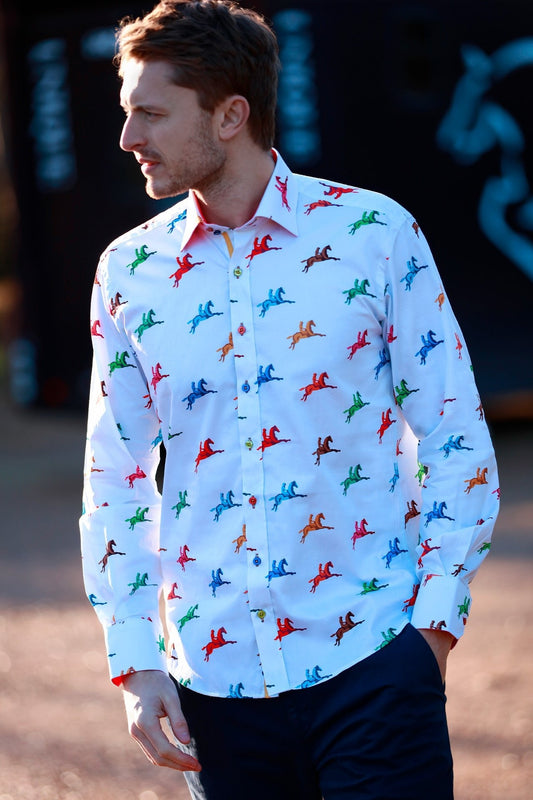 Multi Horse Rider Print Shirt