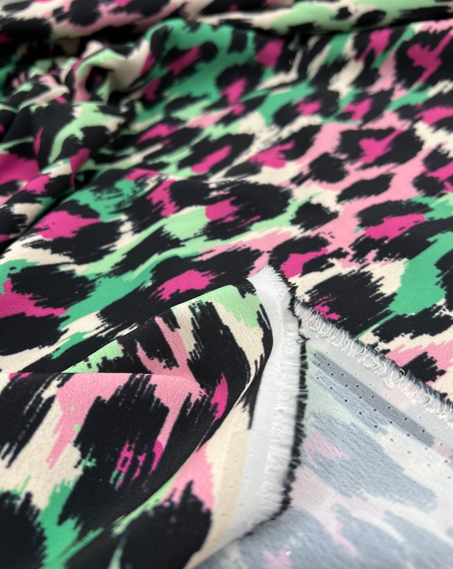 Multi Leoapard Non Stretch Woven Dress Craft Fabric