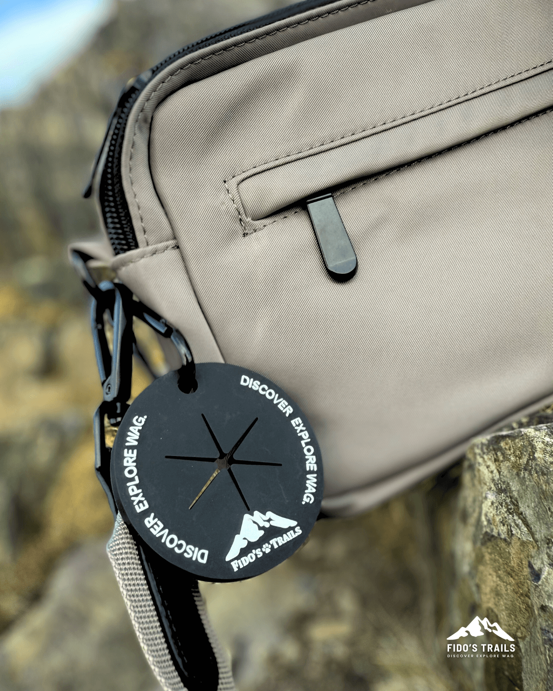 Dog Walking Bag with Mini Treat Pouch – Mushroom | Fido’s Trails