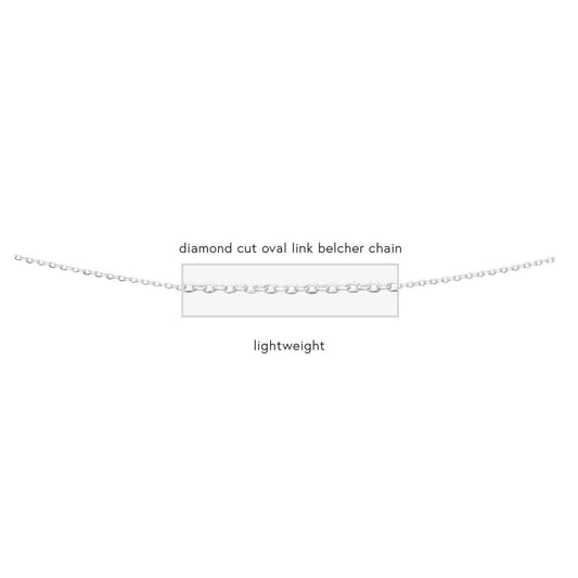 Beginnings Diamond Cut Oval Link Chain