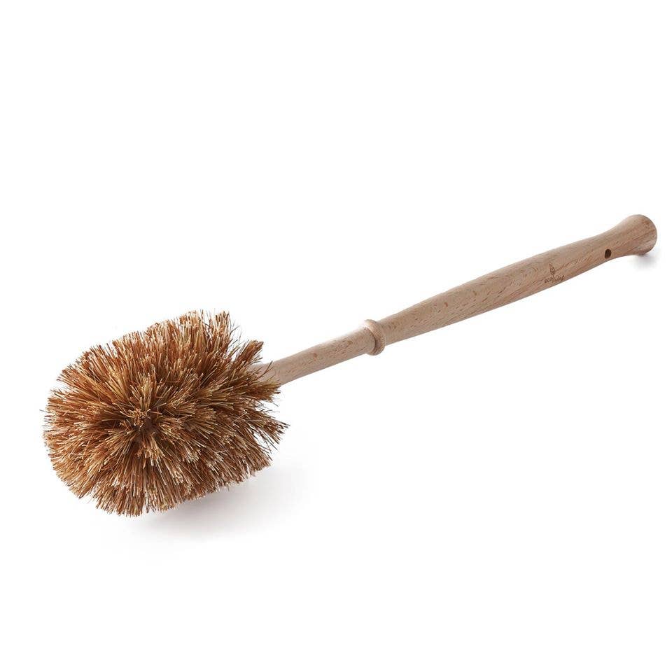 Natural Beechwood Plastic Free Toilet Brush, Easy To Clean Vegan Cruelty Free Brush