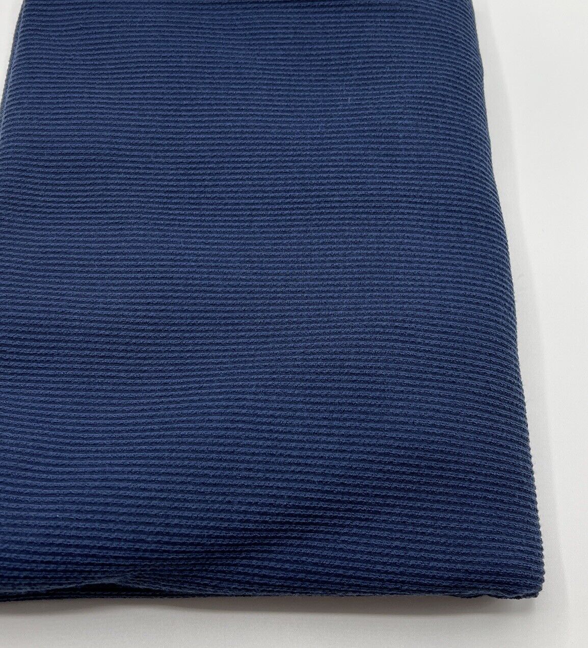 Navy Crinkle Rib Stretch Fabric