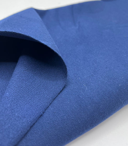 Navy French Terry Loopback Cotton Jersey 230 GSM 95/5 Lycra 4 Way Stretch