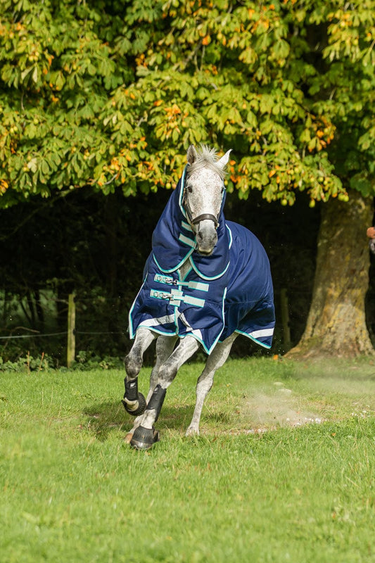 450g Ultimate Heavyweight Turnout Rug With Detachable Neck - Navy