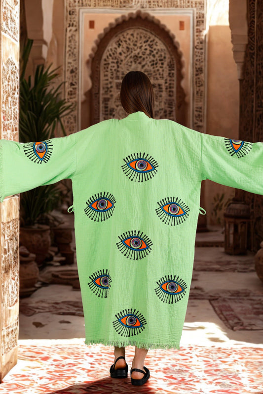 NAYA Organic Cotton Kimono in Lime