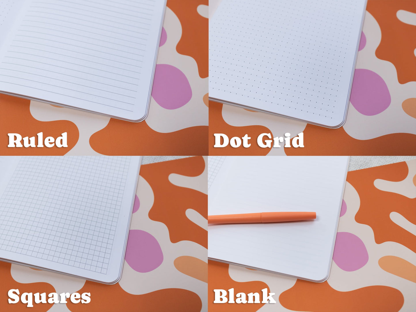 A5 Handmade Notebook with Abstract Design