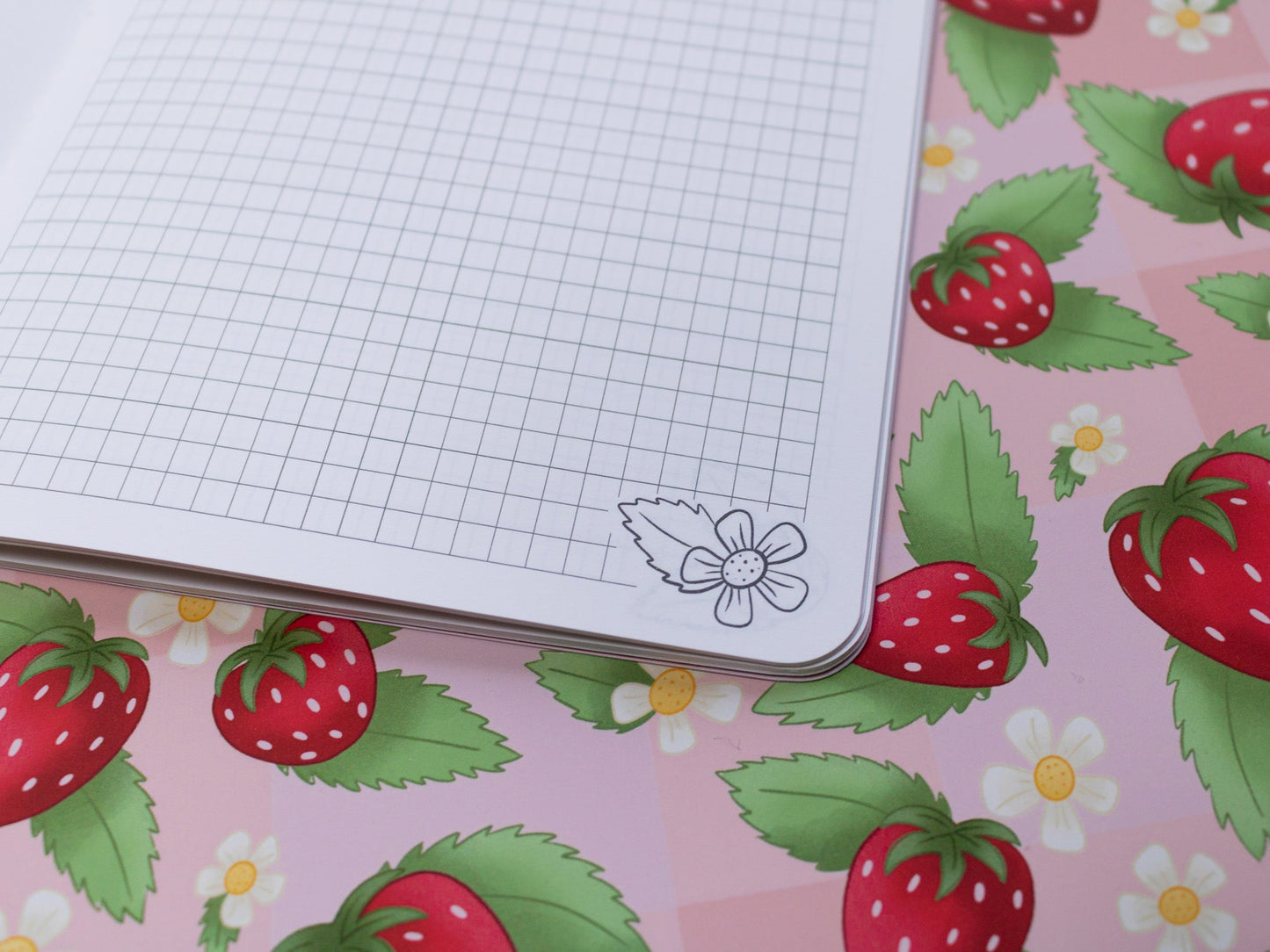 A5 Handmade Notebook with Strawberry Design