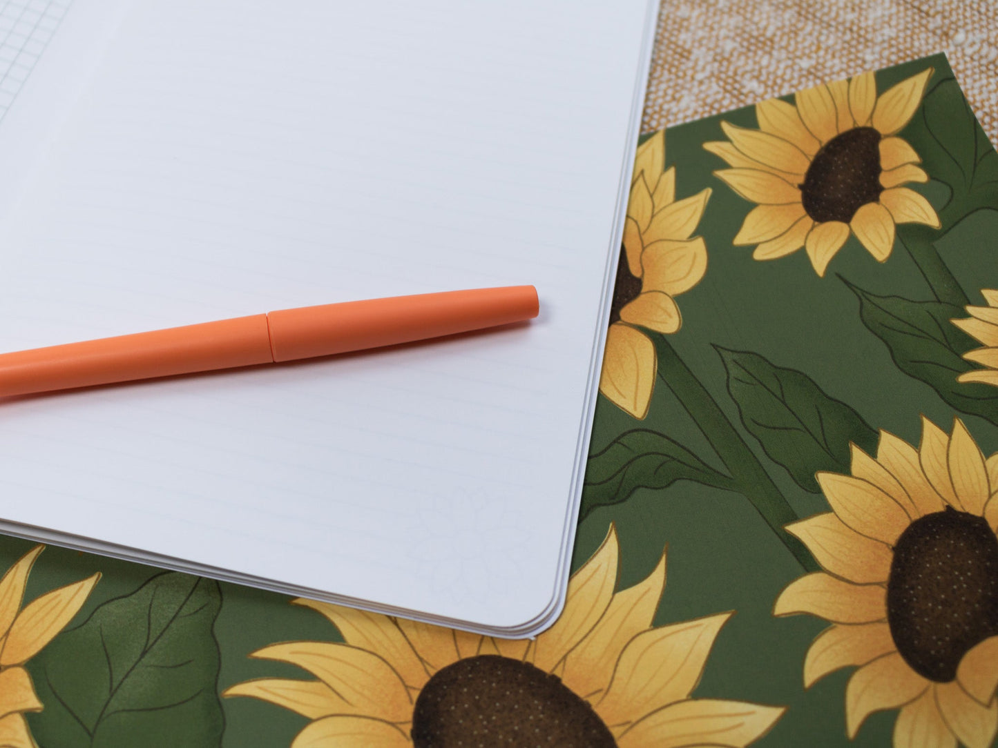 A5 Handmade Notebook with Sunflower Design