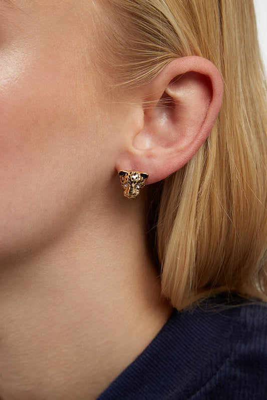 Niger Gold Leopard Earrings