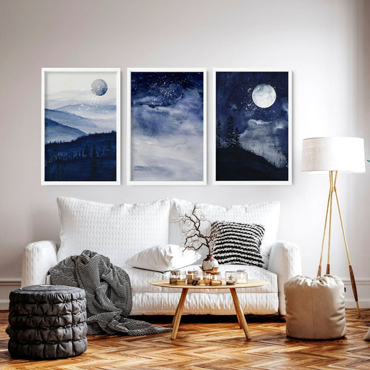 Nordic wall art | set of 3 framed wall art prints