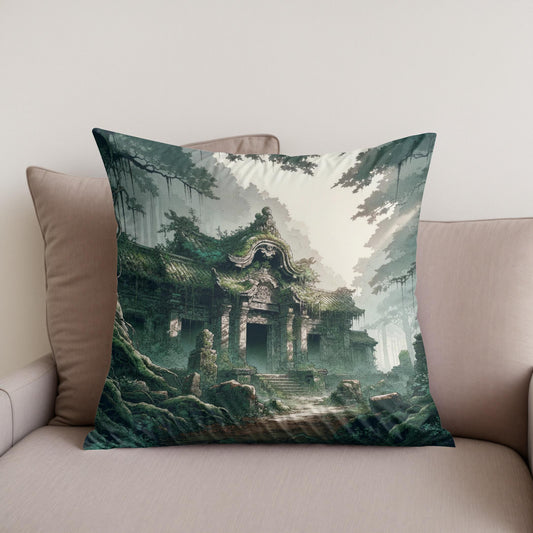 Forgotten Temple Cotton Cushion