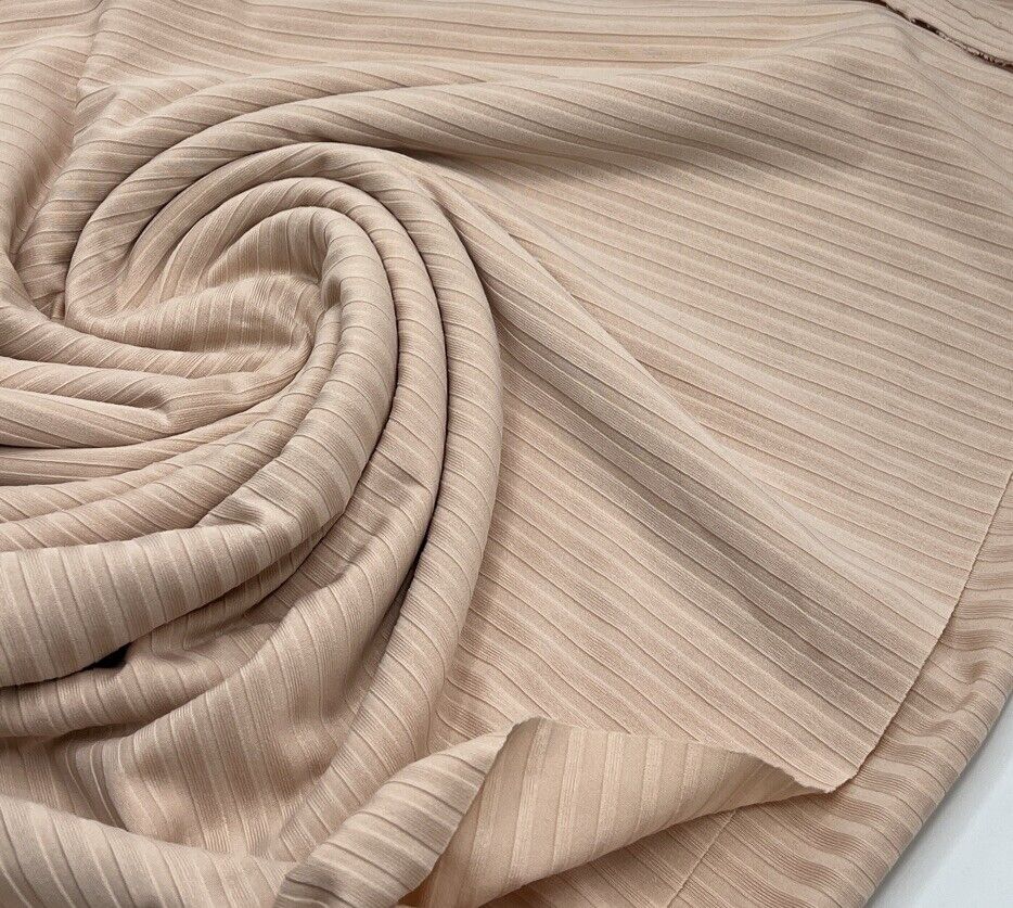 Nude 8x4 Wide Rib Stretch Fabric
