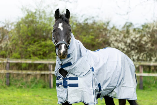 Nylon Fly Cool Rug - Grey/Navy