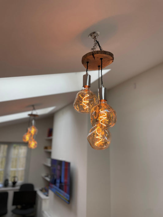 Oak Slice Trio Pendant