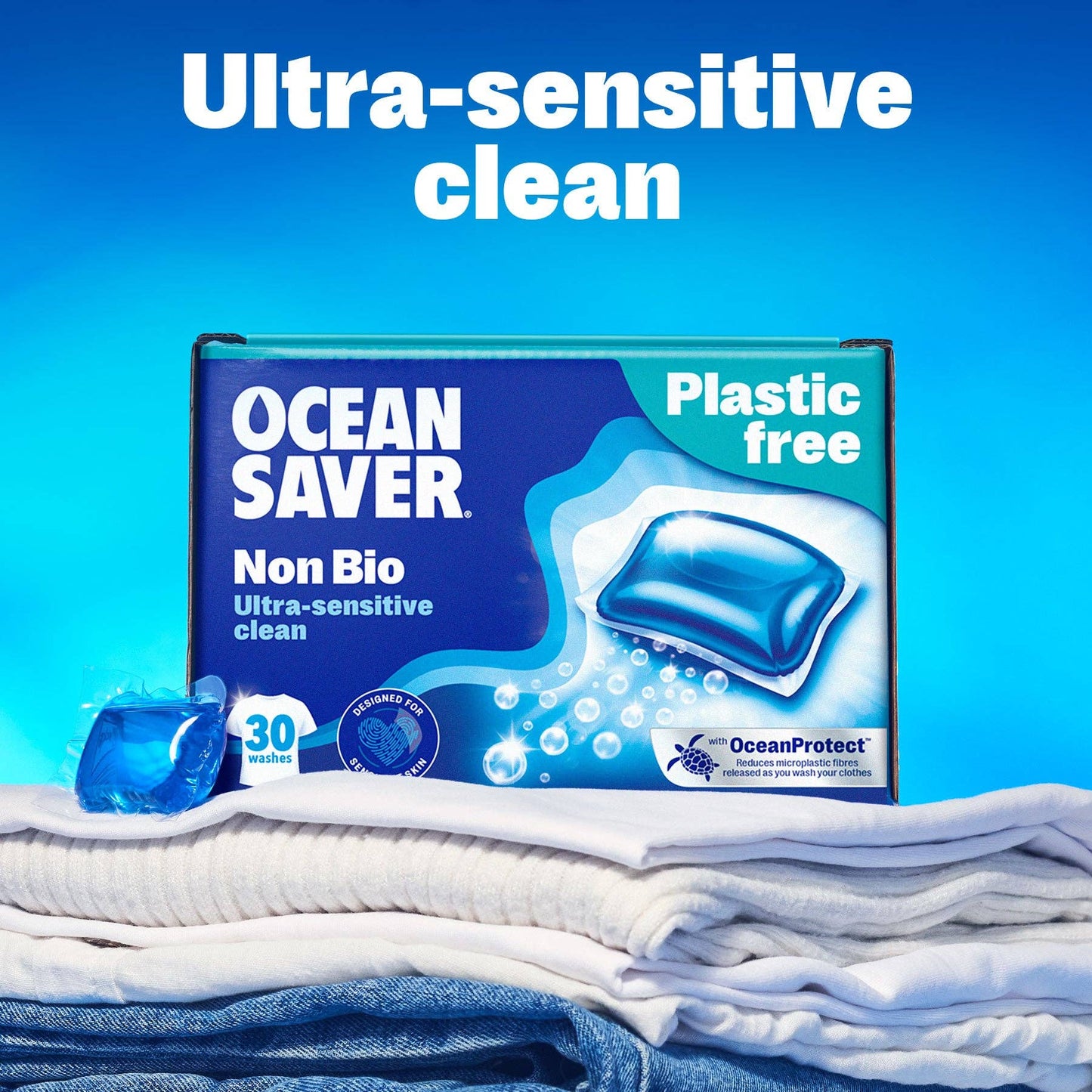 OceanSaver Plastic-Free Laundry Detergent Capsules (30 Wash)