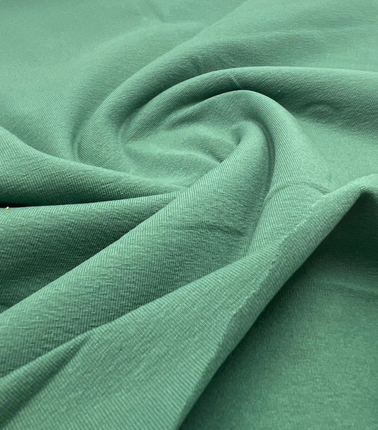 Olive Cotton Stretch Jersey 200 GSM 95/5 Lycra 4 Way Stretch