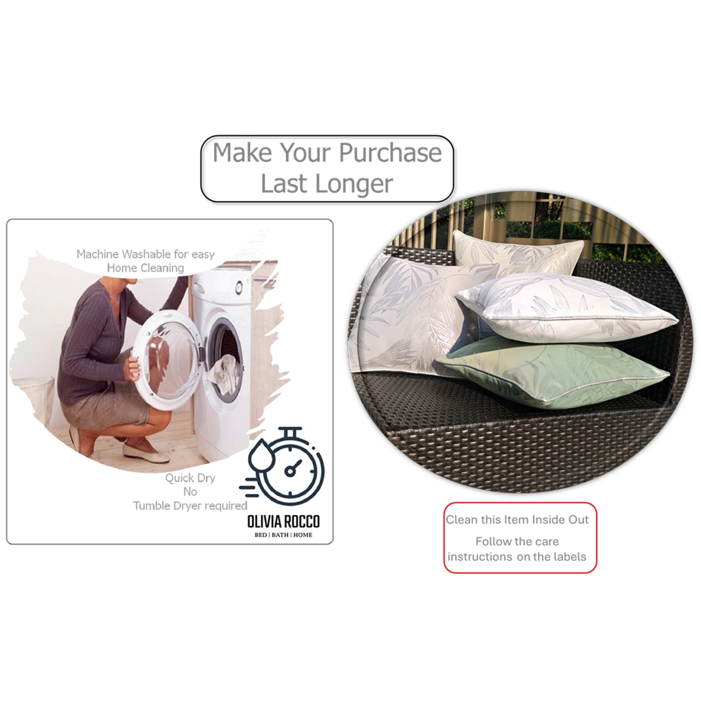 OLIVIA ROCCO Leaf Sparkle 2 Pack Cushion Covers Leaf Sage Green Modern Decorative Throw