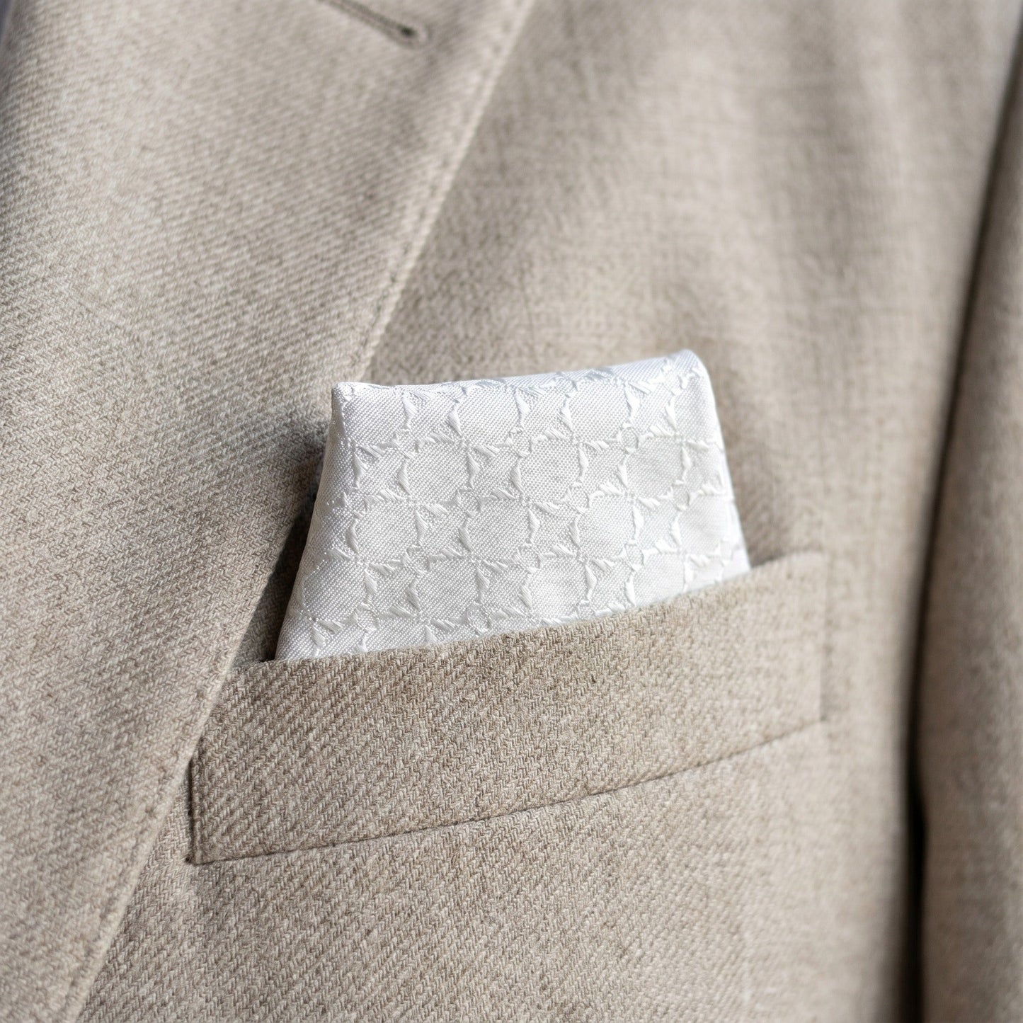Light Grey Textured Pocket Square
