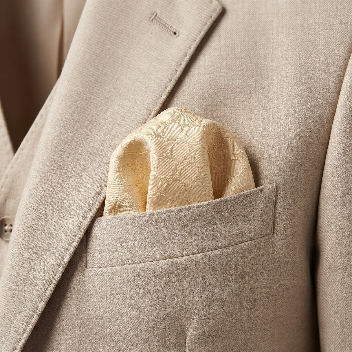 Pink Champagne Textured Pocket Square