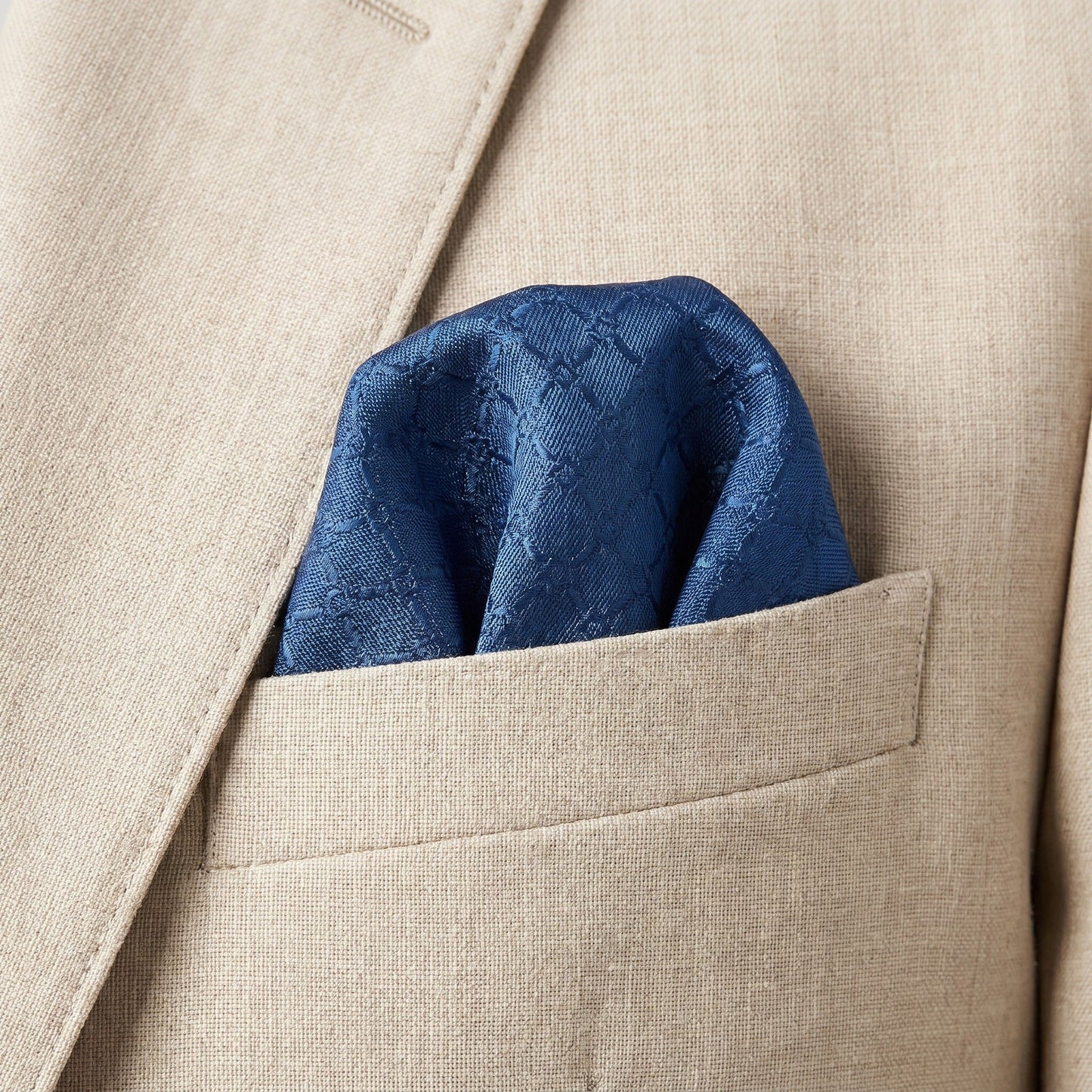Royal Blue Textured Pocket Square